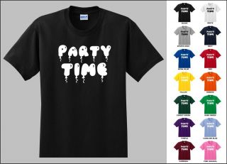 Party Time Funny Balloon Lettering T shirt