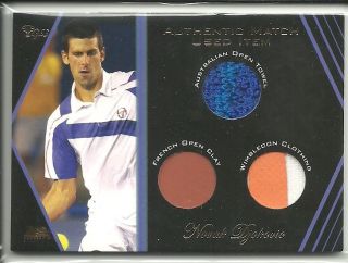 Ace Grand Slam 3 SM1 3 Novak Djokovic Towel Shirt Clothing Memorabilia 