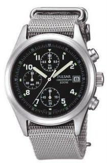 PULSAR By Seiko Gents Military Style Watch Grey PJN305 Authorised UK 