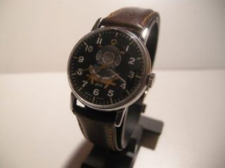 985) Rare Soviet wristwatch ZIM POBEDA DIVER 15J