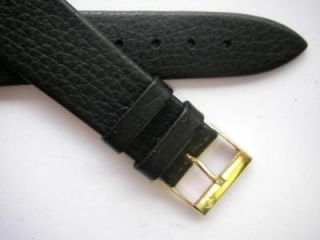 Rodania black leather quality dress watch band 21 mm