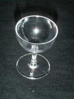 24 Mini Plastic Champagne glasses cups Wedding Clear