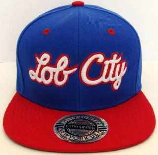 Los Angeles Clippers Retro 3D Lob City Logo Snapback Cap Hat Blue Red