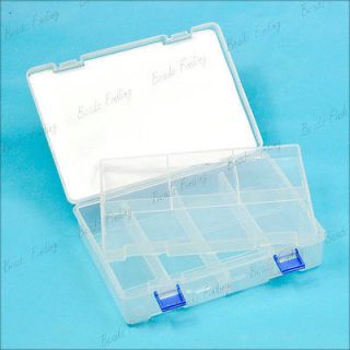Organizer box clear plastic 8 cells 234x168x62mm Sold individually 