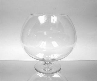 Wholesale Clear Stem Bowl Glass Vase 8 Open x 12 Height (2pcs 