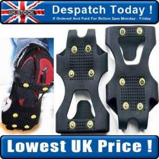 SNOW ICE GRIPS GRIPPERS ANTI SLIP SPIKES STUDS CLEATS CRAMPONS