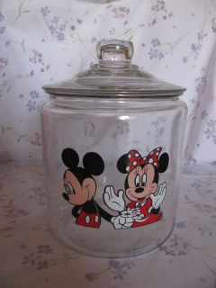 Mickey and Minnie Mouse Clear Cookie Jar 11in