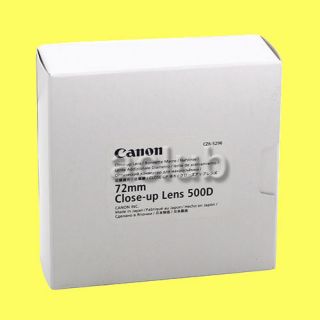   Canon 72mm Close up Lens 500D 72 mm Macro Filter Closeup EOS EF EF S