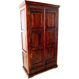   Rustic Wood Storage Drawers Armoire Wardrobe Closet Furniture NEW