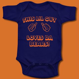 Chicago Bears T Shirt Baby Boys Onesie Guy Loves Da Bears Ditka 