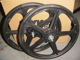 Skyway Tuff Wheel 2 Coaster Brake Mag BMX Wheels Black 20 Set