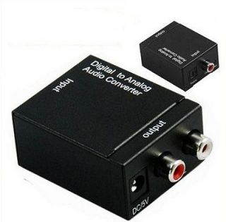   Optical Coax Coaxial Toslink to Analog RCA L/R Audio Adapter Converter