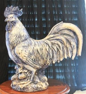 Country Ceramic Cobalt Blue Rooster 18 Tall
