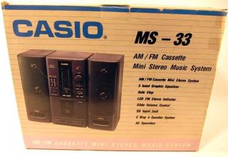   MS 33 AM FM Cassette Tape Deck Mini Music System Radio Stereo NEW