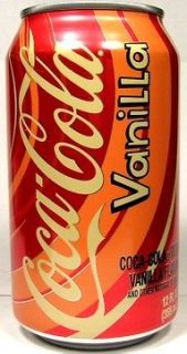 FULL Can Genuine Vanilla Coca Cola Coke USA