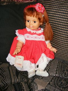 COLLECTIBLE VINTAGE 1972 73 IDEAL CRISSY CHUBBY BABY DOLL RED HAIR 