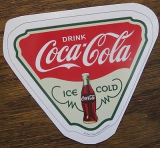 TOP QUALITY Coca Cola Decal Coke BIG Soda Sticker 1940s Style Factory 