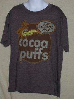 cocoa puffs CEREAL~BROWN T SHIRT~BOYS SZ XS~LICENSED PRODUCT~IM 