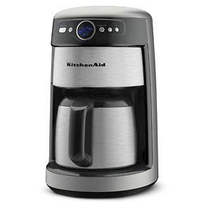 KitchenAid 12 Cup Thermal Coffee Maker Removable Tank Contour Silver 