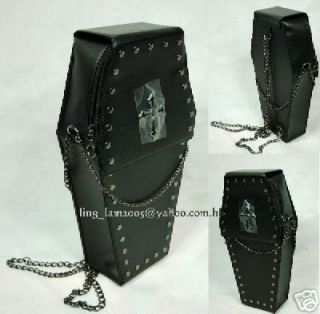 gothic Punk visual Rock coffin shape handbag / backpack