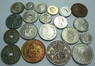 LOT 20 WORLD COINS UK HALF CROWN GREECE 500 SOUTH AFRICA OLD BELGIUM 