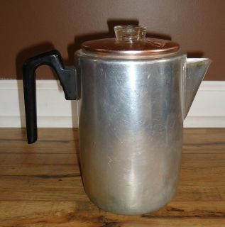   Aluminum 10 Cup Stove Top Camping Percolator Coffee Pot Maker Complete