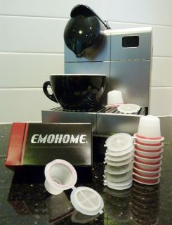  10 EMOHOME Nespresso Refillable Coffee Pods, Reuseable Capsules