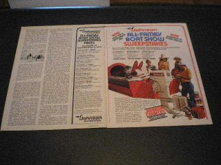 1981 Johnson Outboards Boat Ad Win Coleman Plano