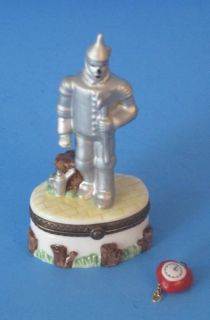Wizard of OZ TINMAN trinket box porcelain figurine figure playset