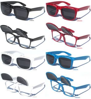   WAYFARER SUNGLASSES Both TINTED AND CLEAR LENSES Choose Color SUNNIES