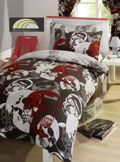 Teenage Single Double Duvet Covers Curtains Bedding Bed Linen Set 