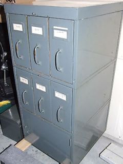   Commercial Grade Mid Century File Cabinet locker storage bin Metal
