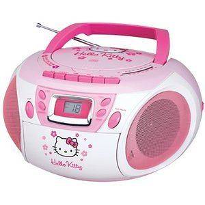 HELLO KITTY KT2028A Stereo AM/FM/CD Boom Box with Cassette Player 