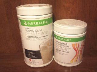 Herbalife Lot of 1 750g F1 Nutrition Shake & 1 Personal Protein Powder 