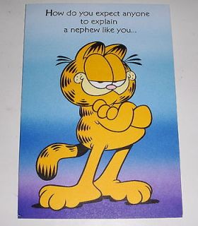 Garfield Without Bragging? Nephew Happy Birthday Card Ambassador