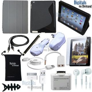 15 ITEM ACCESSORY BUNDLE FOR APPLE IPAD 3 3RD GEN COVER CASES SKINS 