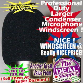 Large Diaphragm Condenser Microphone Windscreen, Studio XLR Mic , USB 