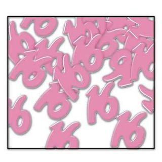 Pink Sixteenth Confetti Sweet 16th birthday Party favors supplies
