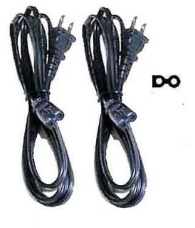 Lot of 2 Flat Fig 8 Power Cords for Motorola DVD DVR Cable TV Box 