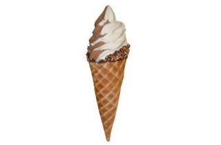 Soft Serve Twist Waffle Cone 4x13 Decal for Ice Cream Truck or 