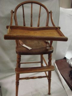 VINTAGE 1920S ANTIQUE WOODEN WOOD FOLDING HIGH CHAIR