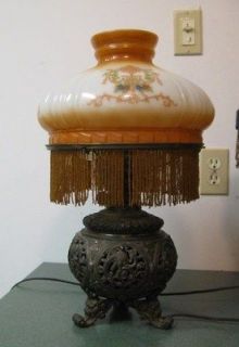   Imperial 1884 Gas Electric Hurricane Gone With The Wind Table Lamp