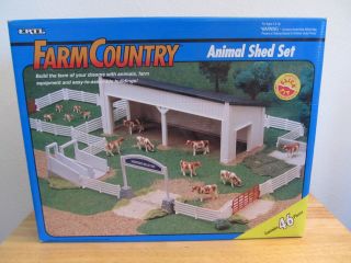   Ertl Farm Country Guernsey Animal Shed set. Awesome! Hard to find