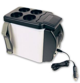 12V DC Car Portable Cooler Warmer 6 Liter 4 Can Drink Cup Holders 