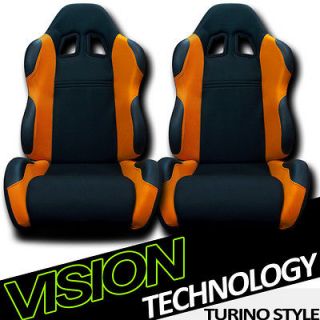   PVC Leather Racing Seats+Sliders Pair 24 (Fits: More than one vehicle