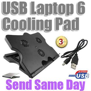   Folding 3 Fan Laptop Cooler Cooling Stand Tray Pad USB Mat Xbox PS3
