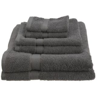 725 Gram 100 % Egyptian Cotton 6 Piece Gray Bath Hand Washcloths Towel 