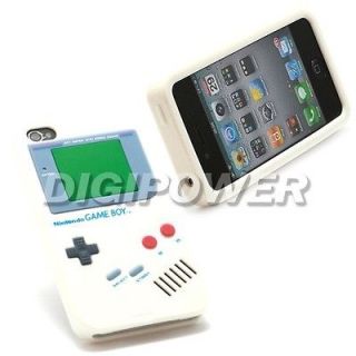 WHITE GAMEBOY DESIGN COOL CASE COVER SKIN FOR APPLE IPHONE 4 4G 4S