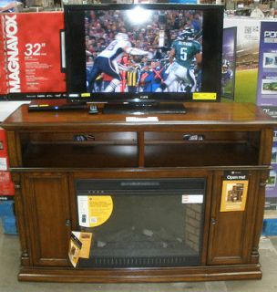   CONSOLE ENTERTAINMENT CENTER STAND W ELECTRIC FIREPLACE Whalen LAYAWAY