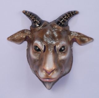 Child Farm Animal Goat Head Plastic Mask Costume Accessory